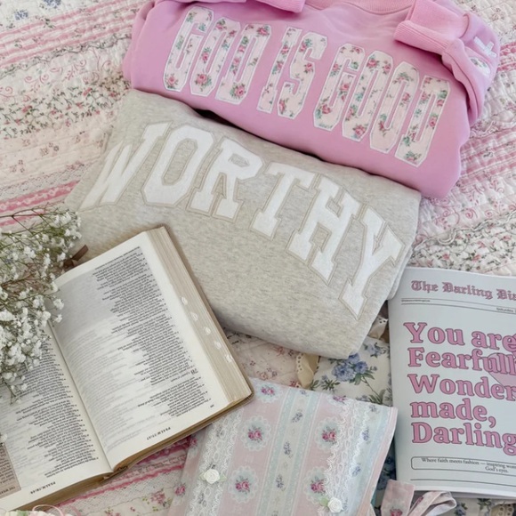 OATMEAL WORHTY HEART SWEATSHIRT!!! Boutique purchase! XL - Picture 5 of 6